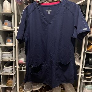 “Set” Med Couture Touch Dark Blue Scrub Top and pants set